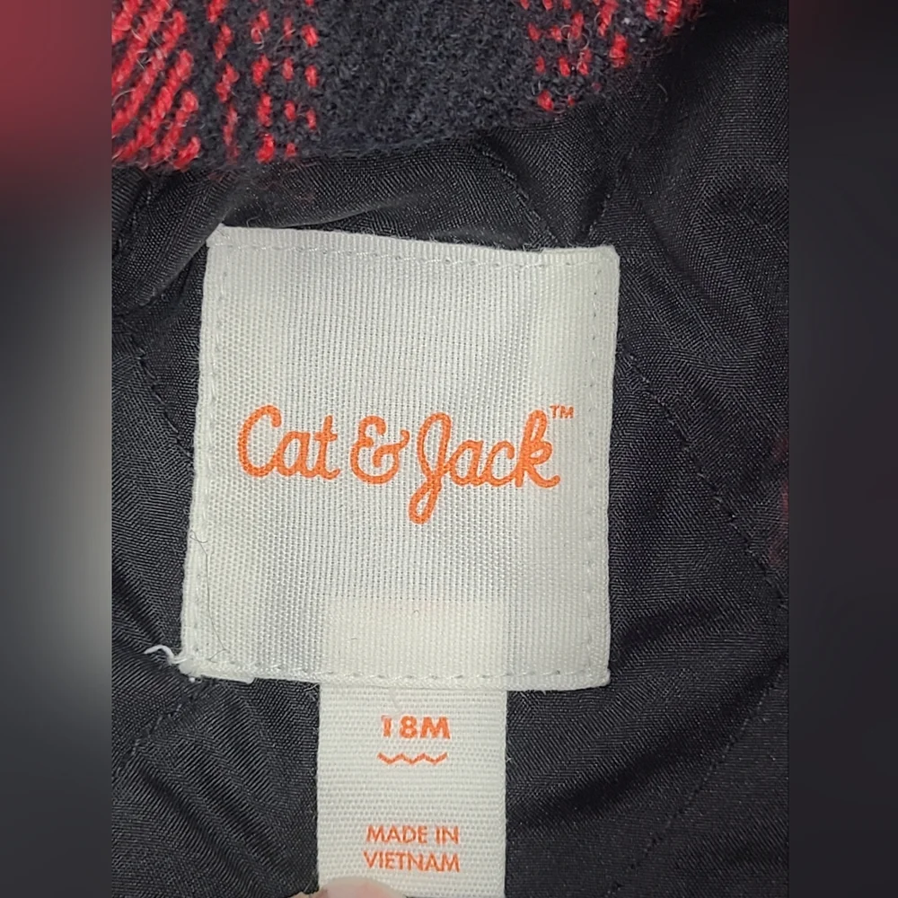 Cat & Jack girls' plaid coat size 18 months